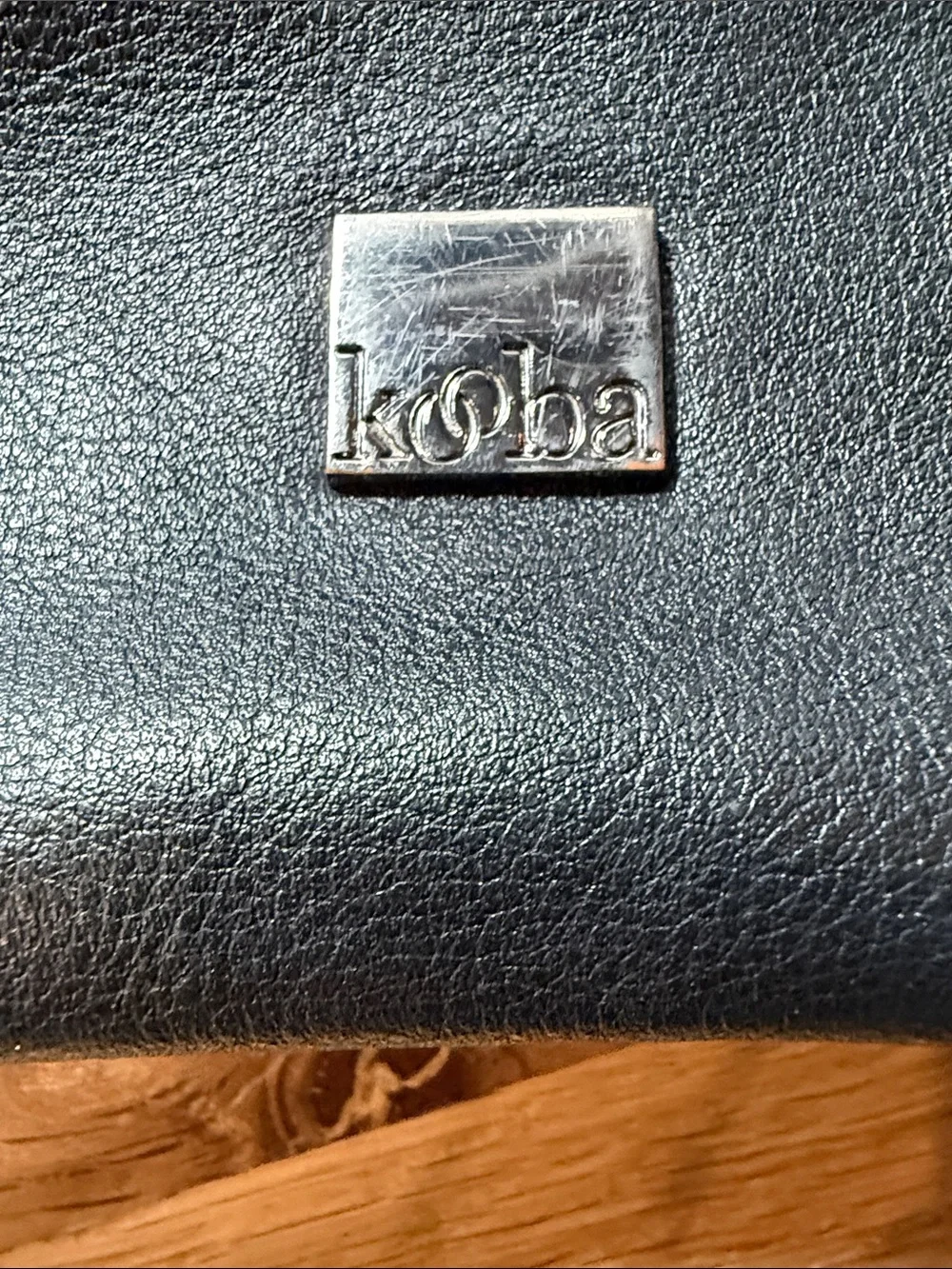 ‘00s Kooba Black Leather Tote with Double Straps